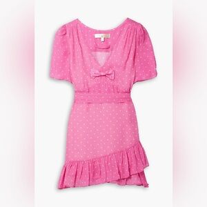 LOVESHACKFANCY Azreal Pink Ruffled Mini Dress Size 00